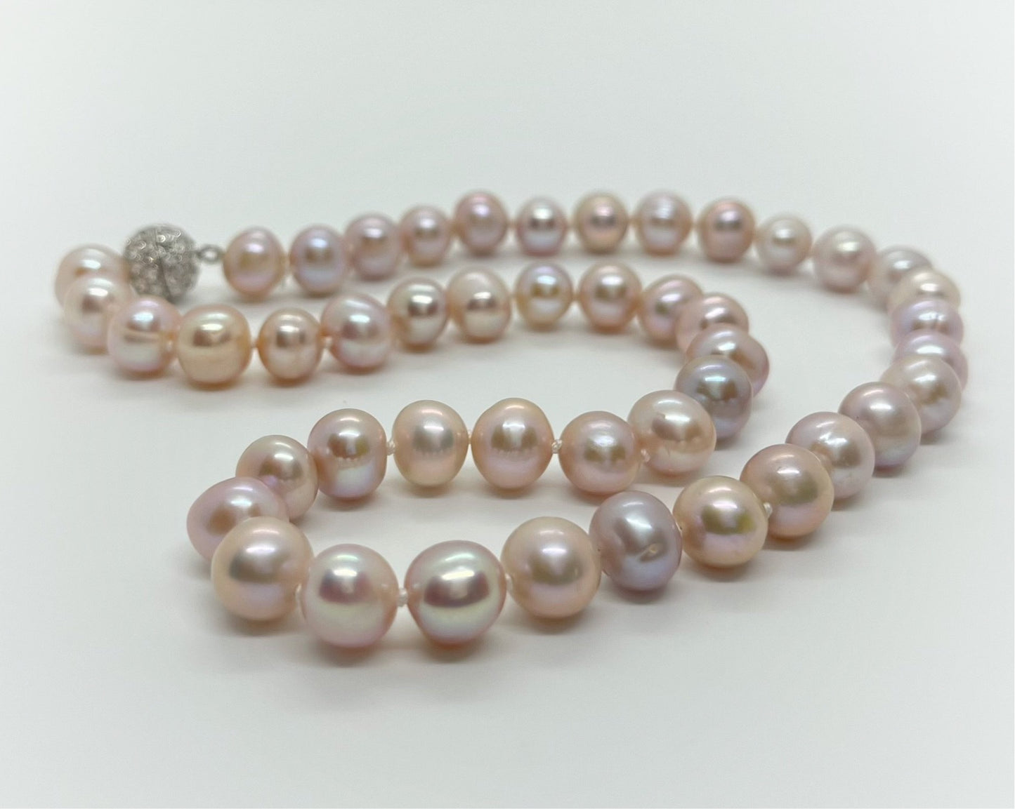 8-10mm Freshwater Pearl with screwed Clasp Necklace - jptreasureschest