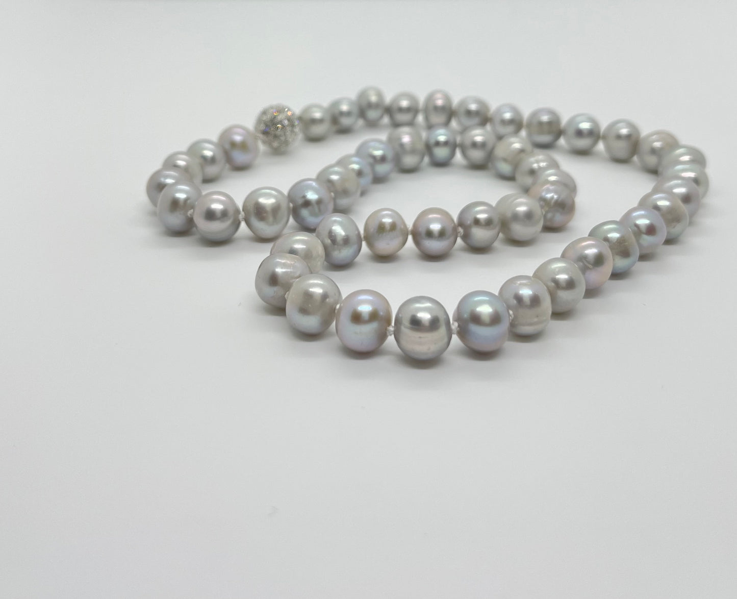 8-10mm Freshwater Pearl with screwed Clasp Necklace - jptreasureschest