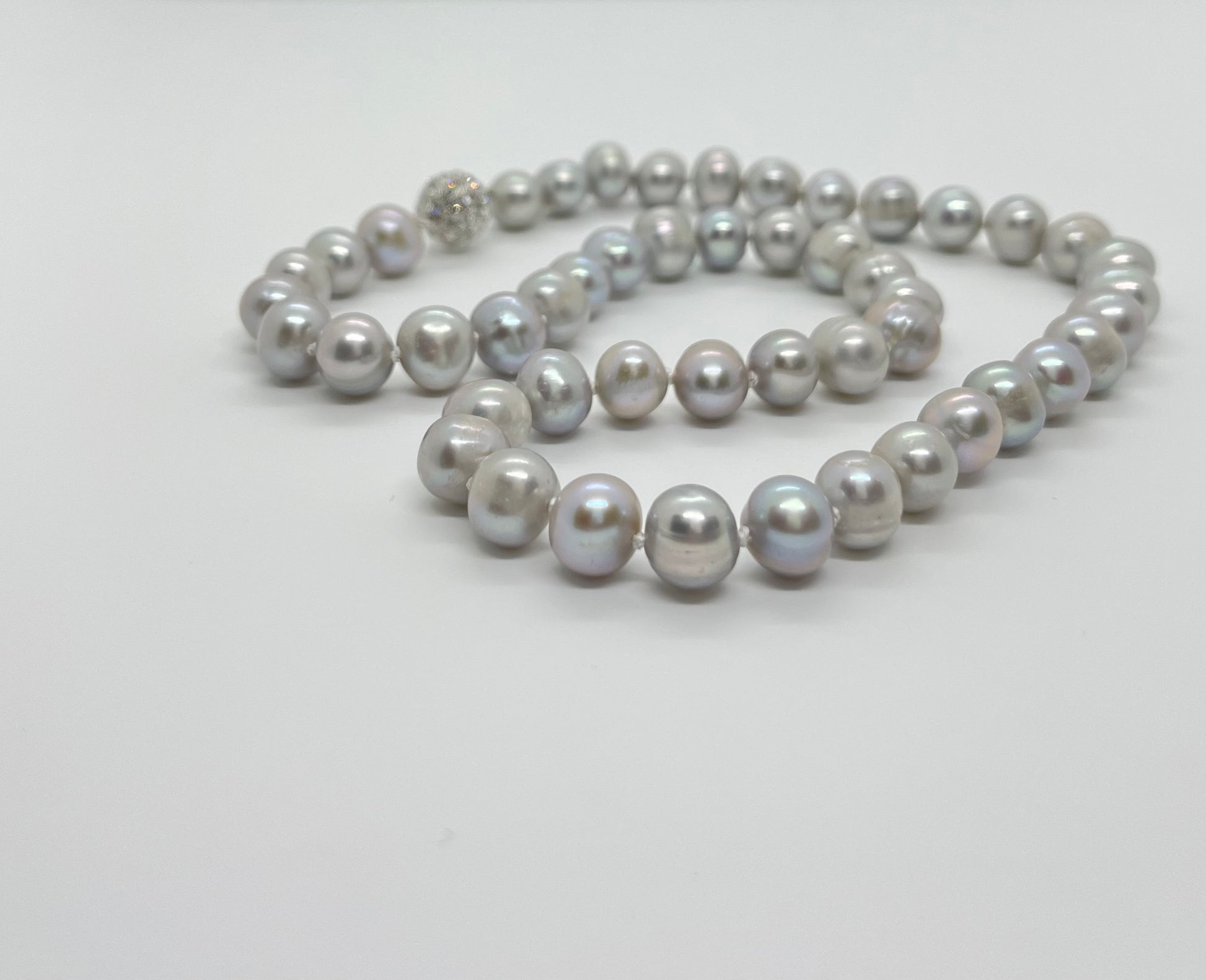 8-10mm Freshwater Pearl with screwed Clasp Necklace - jptreasureschest